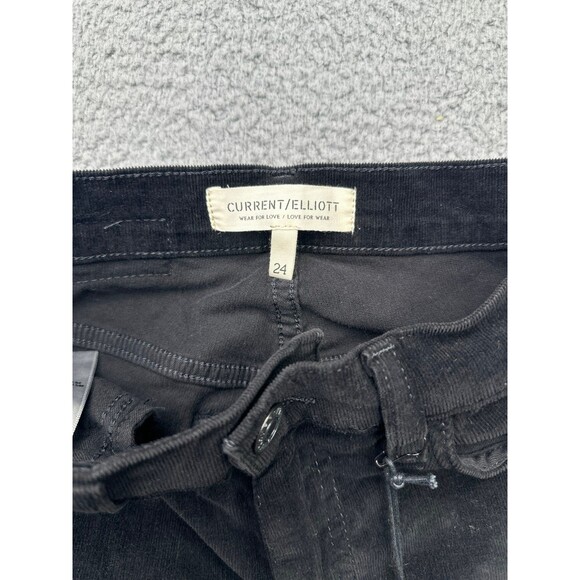 Current Elliot high rise flare black corduroy sz 24 tall 33 inch inseam - Picture 6 of 9